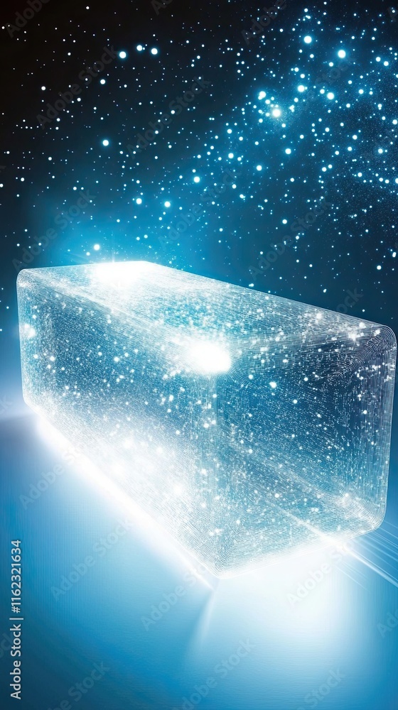 Poster exploring the possibilities of the universe's finite shape and cosmic mysteries