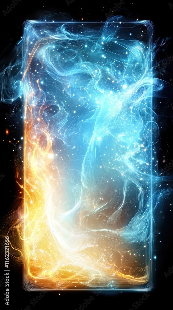 Poster exploring the mysteries of a finite universe and its potential shapes