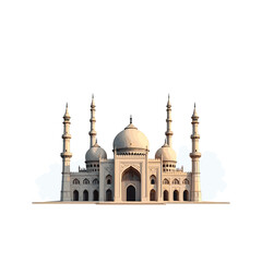 Mosque Building Vector Illustration Flat Style Design