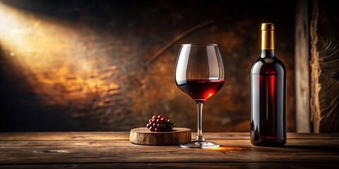 Elegant Wine Glass & Bottle Still Life
