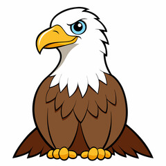 Vector illustration of an American Bald Eagle