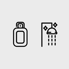 Hygiene and hygiene treatment vector symbol set.