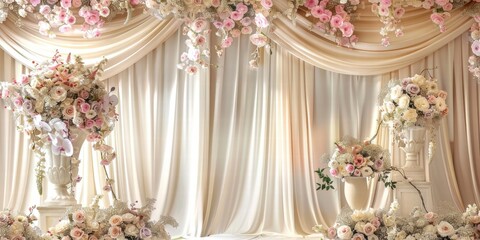 Elegant Wedding Floral Backdrop