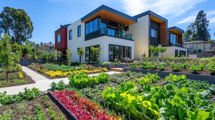 A vibrant assortment of fresh produce, with rainbow chard, radishes, and avocados, creating an eco-conscious vibe