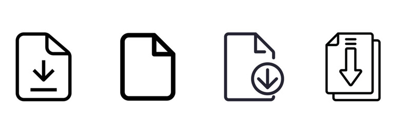 download document icons set