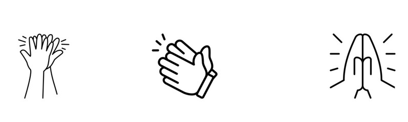 High five. icons set esp