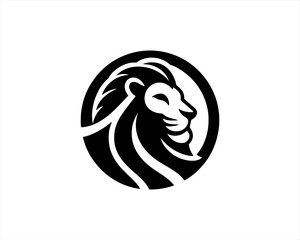 Lion Head Logo Icon Vector illustration. 