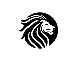 Lion Head Logo Icon Vector illustration. 