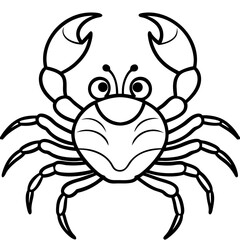 crab isolated on white background