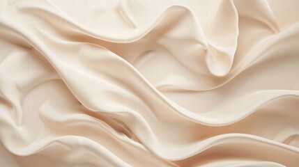 Elegant Draped Beige Silk Fabric Texture