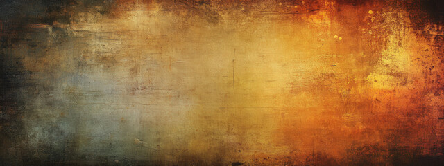 A blurry, grainy, and faded orange background with a few splotches of color