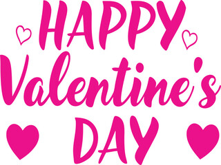 Happy valentine day typography  design vector