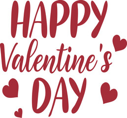 Happy valentine day typography  design vector