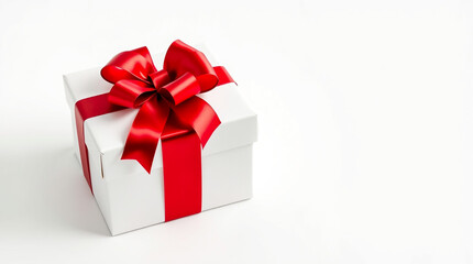 A thoughtfully wrapped Valentine's Day present, showcasing love and festivity with a ribbon