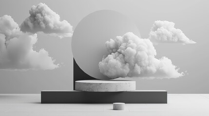 Abstract vector minimal for product exhibition stage and promotional display.