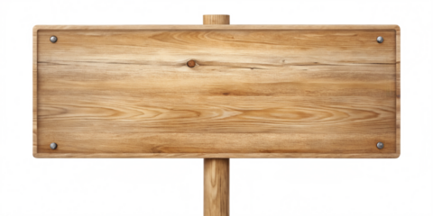 Blank Wooden Sign illustration isolated on transparent or white background
