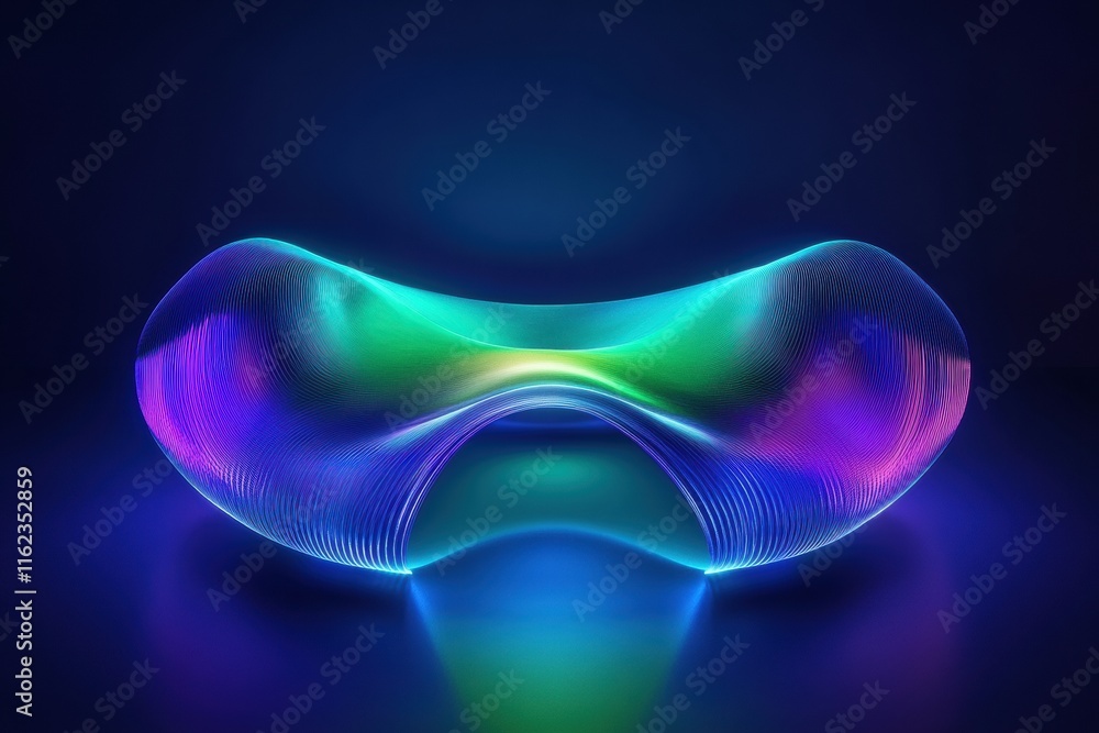 Fototapete 3d abstract sound waves with vibrant colors showcasing music inspired design in a digital art settin