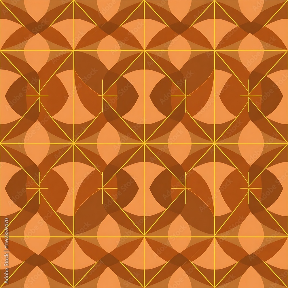 Poster geometric retro pattern: seamless, vibrant, and intricate, this retro-inspired geometric pattern fea