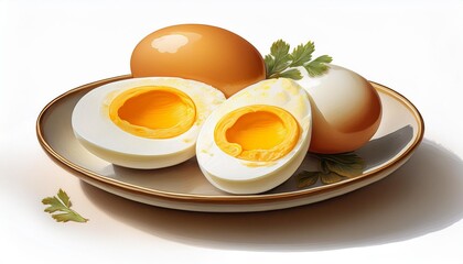 boiled egg on a plate