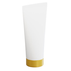 3d tube bottle mockup with transparent background