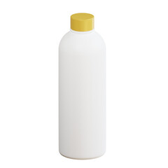 3d bottle mockup with transparent background