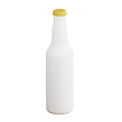 3d bottle mockup with transparent background