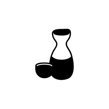 recommend clip art: Sake Bottle and Cup Icon
                    