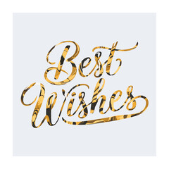 Best whishes lettering vector illustration