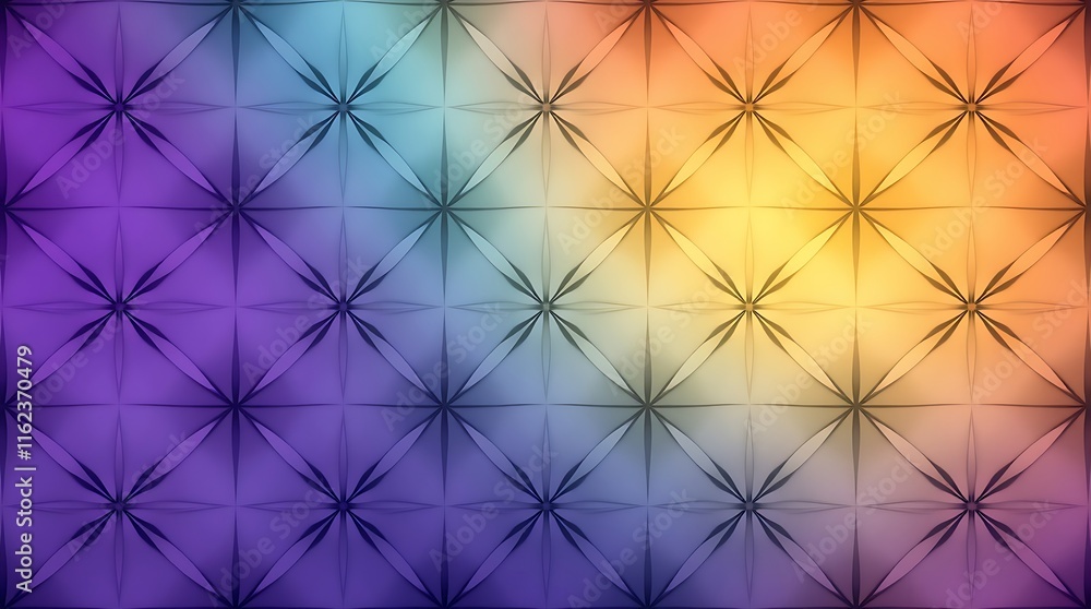 Poster abstract gradient pattern with geometric shapes