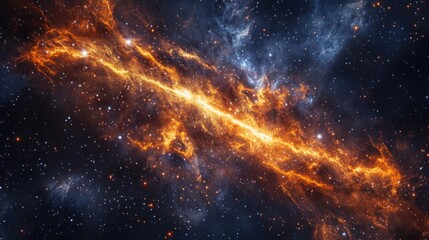 Obraz premium Orange Galaxy Background