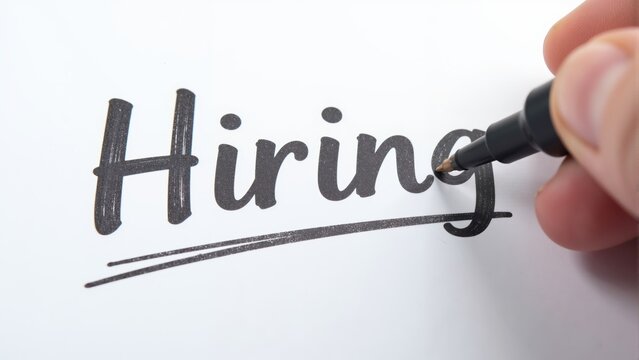 Highlighting a bold message about employment opportunities with artistic flair