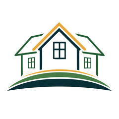 Real Estate Logo Icons without text isolated on a transparent background