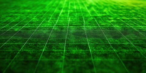 Green background with a grid of squares