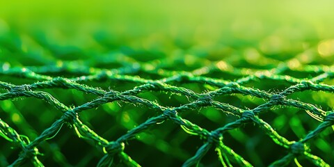 Green mesh with a green rope
