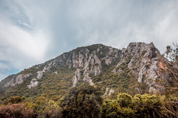 Majestic Rocky Landscape under Dramatic Skies