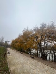 riverside walk in zaragoza spain