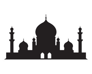 mosque silhouette vector illustration