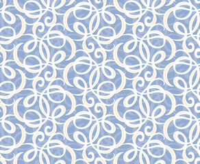 Bizarre romantic confusion brown color round shape twirl thread bow knot openwork fond. Black ink linear swirly sketch hand drawn in art retro curlicue scribble classic whorl funky style light paper