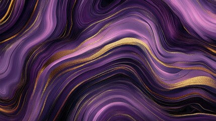 Obraz premium Elegant Purple and Gold Swirl Abstract Background Design