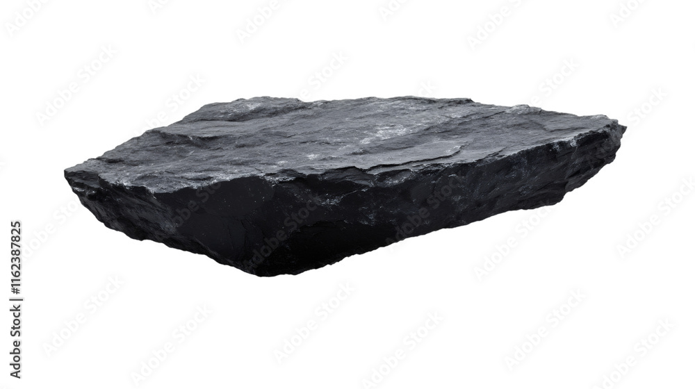 Poster flat stone slab floating on a transparent background, perfect for compositing and photo manipulation