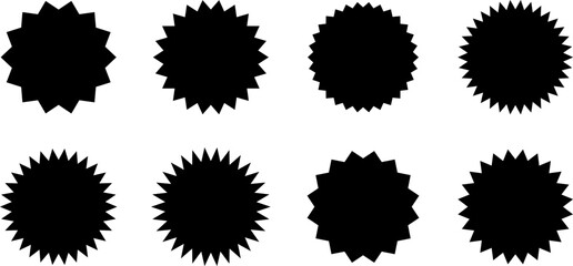 Sales sticker, price tag, quality mark badges vector set on transparent background