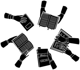 education illustration study silhouette book logo school icon knowledge outline library literature read student university world learn learning paper shape for vector graphic background