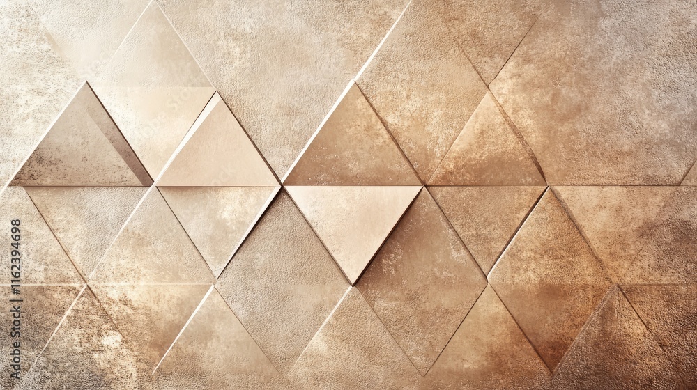 Poster a neutral-toned pattern with subtle triangular designs and a soft matte finish, perfect for luxury b