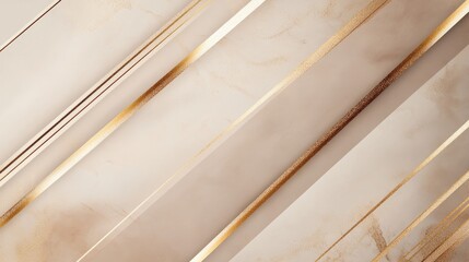A refined minimalist design with diagonal gold stripes on a soft taupe background