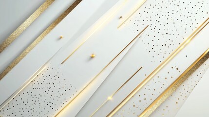A luxury geometric design with diagonal gold patterns on a matte white background, creating a refined aesthetic