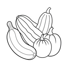 Vegetable coloring pages