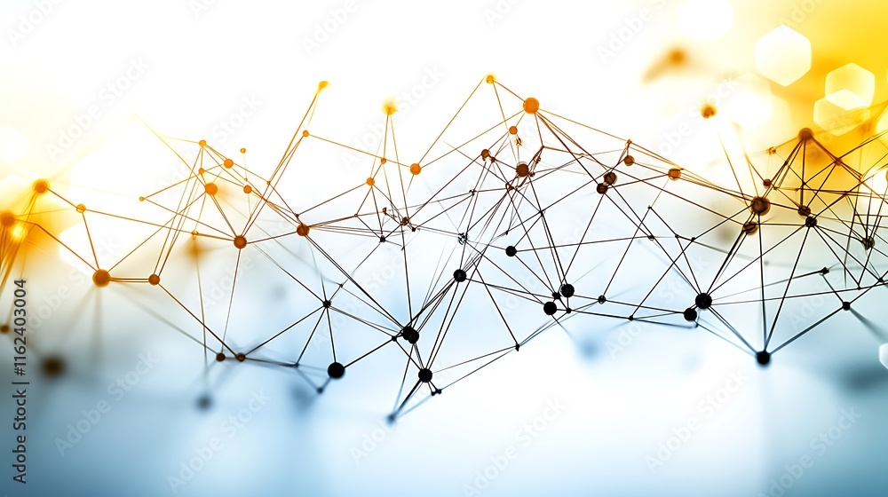 Poster abstract network nodes and connections design
