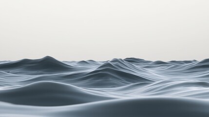 Calm waves create a serene seascape view.