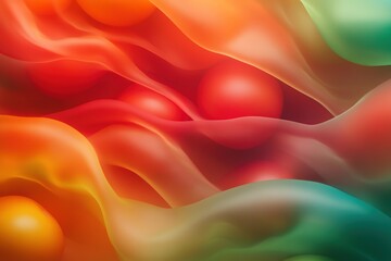 Obraz premium abstract concept of farmers market produce flowing through glowing ribbons of color bold and innovative in presentation