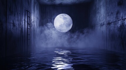 Fototapeta premium moon over water